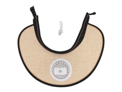 Sombrero De Sol Beige Con Ventilador Usb Recargable Y Ala Ajustable Extra Ancha.