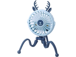 Ventilador De Escritorio Usb Ventilador Recargable Para Cochecito Bebé Cama Silencioso Retráctil Con Clip