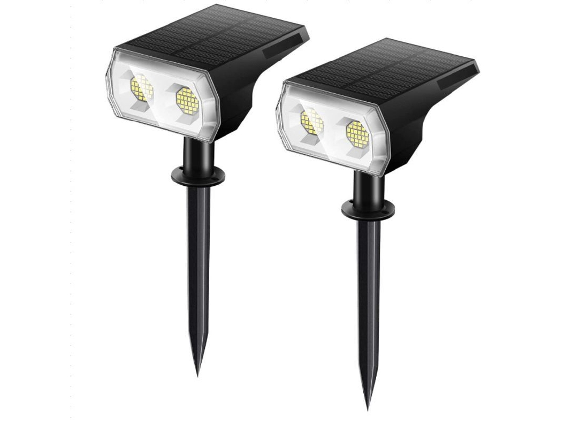 Luces Solares Para Jardín Con Sensor, 3000k, 16 Led, Resistentes Al Agua Ip67, Paquete De 2