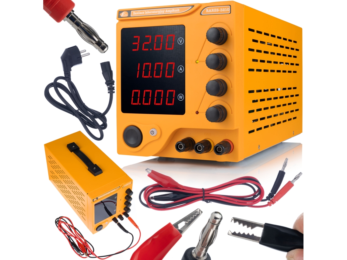 Fuente de alimentación de laboratorio Rares-3210 – 32 V 10 A | Alta precisión | Protección Rosfix