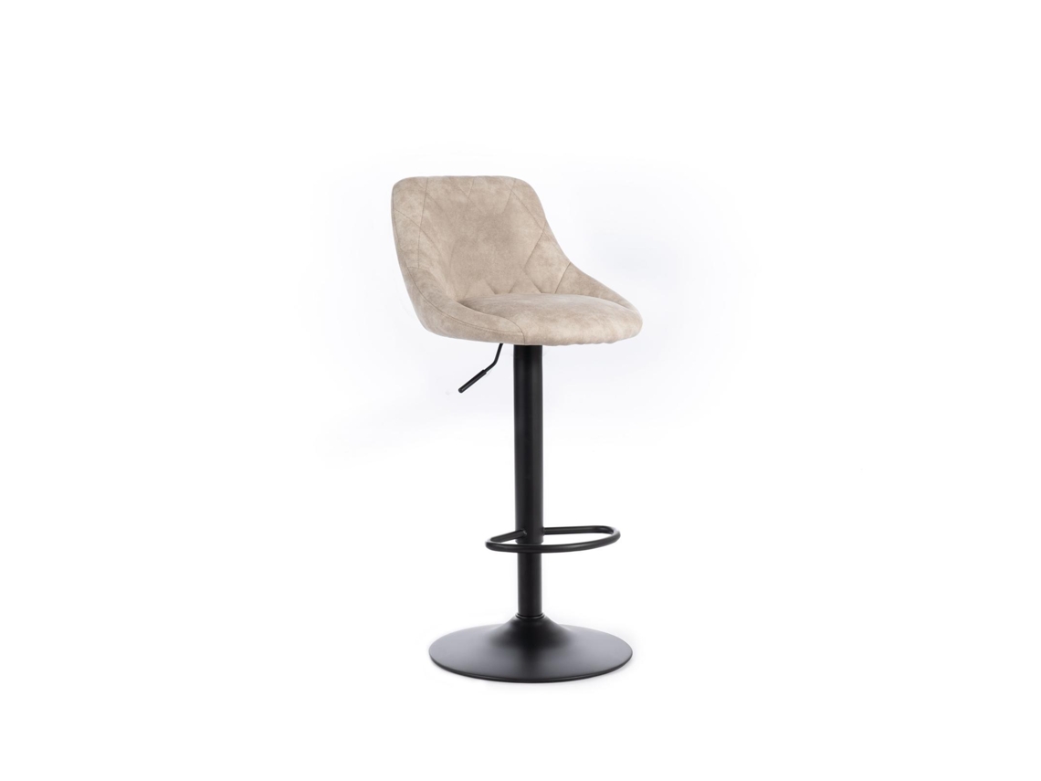 Taburete Max en Microfibra con Efecto Terciopelo Negro Juego de 2 Piezas STONES
