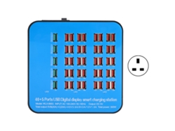 Estación De Carga Usb Inteligente De 45 Puertos Smart 300w Con Carcasa De Pc Abs Retardante De Llama