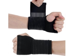 Rebe-muneca Elastic, 1 Par Muñequera Respirable Para Artritis Tendinitis Tunel Carpiano Esguince Hombres Mujeres Negro