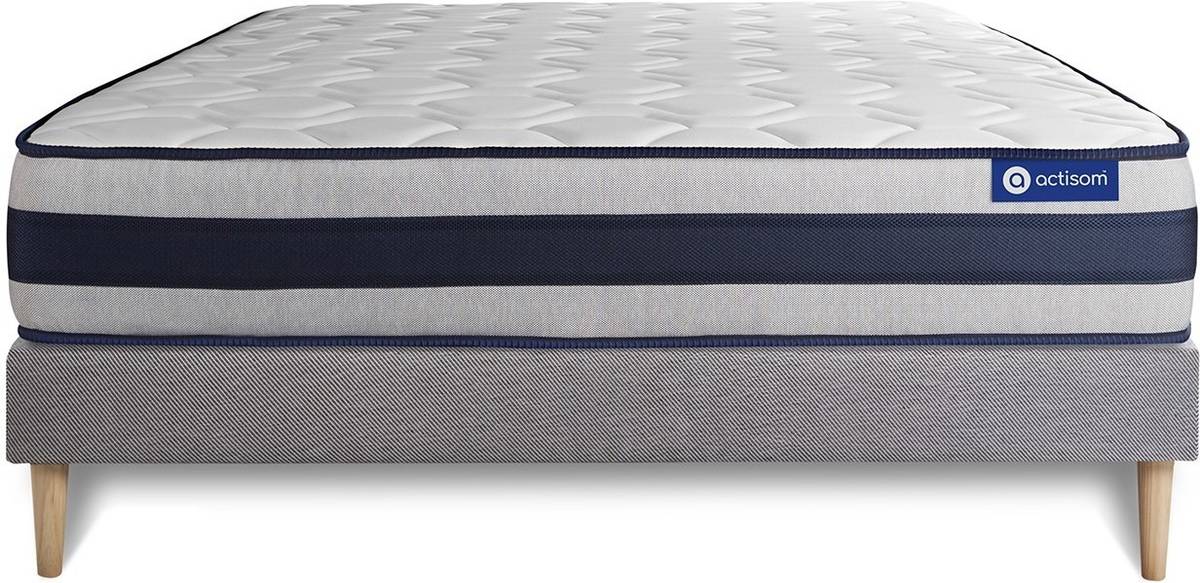 Conjunto de Somier + Colchón ACTISOM Actimemo Ergo (Gris - 180x200cm)