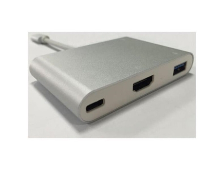 USB Type-C - HDMI/USB 3.0/USB 2.0 M/F Adaptador gráfico USB Plata NILOX