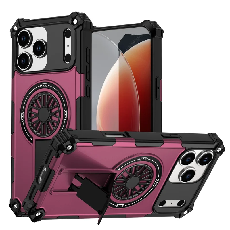 (morado, Iphone 12 Pro Max) Funda Protectora Reforzada, Compatible Con Carga Inalámbrica Magnética, A Prueba De Caídas.