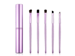 Set Portátil Y Avanzado De Brochas Para Sombras De Ojos, Brocha Para Delineador Y Brocha Angular, 5 Piezas, Cerdas Sintéticas, Regalo Ideal.
