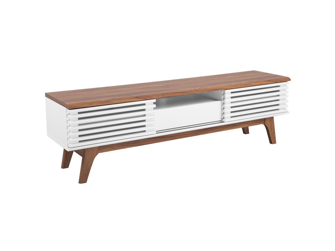 Mueble TV BELIANI Detroit de Tablero de partículas Blanco 149x35x44