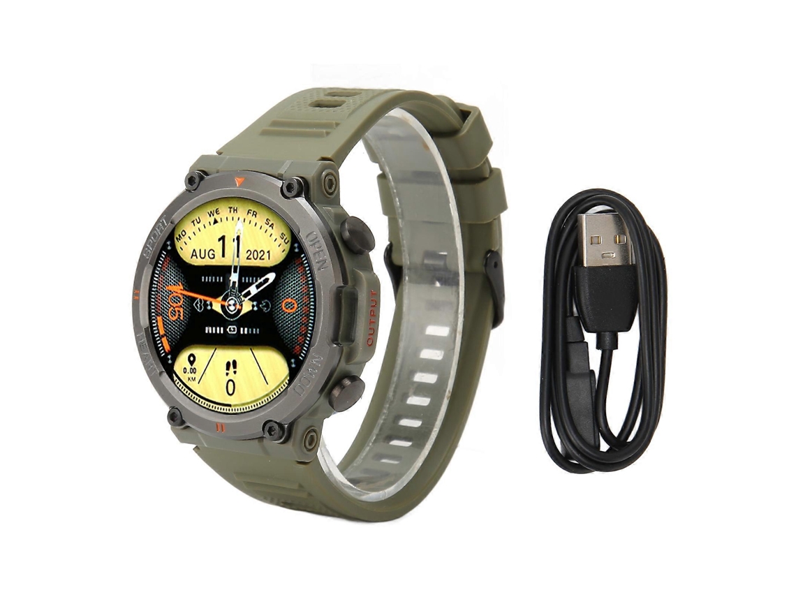 Reloj inteligente Bluetooth impermeable para hombre para responder llamadas, deportes y fitness, reloj inteligente para teléfono, verde Ly Ebike