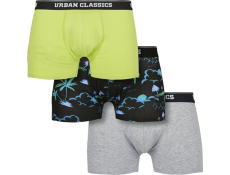 Conjunto de 3 Boxers URBAN CLASSICS Algodón Hombre (S - Multicolor)