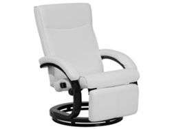 Sillón reclinable BELIANI Might de Piel sintética Blanco 67x86x97