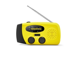 Rádio Solar de Emergência Portátil 2000Mah Carregador de Banco de Bateria À Prova D'Água Super Brilhante Luz Amarela
