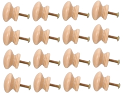 16 Pomos De Madera Para Cajones, Tiradores Muebles Y Pomos Puertas Armarios, Diseño Único Fácil