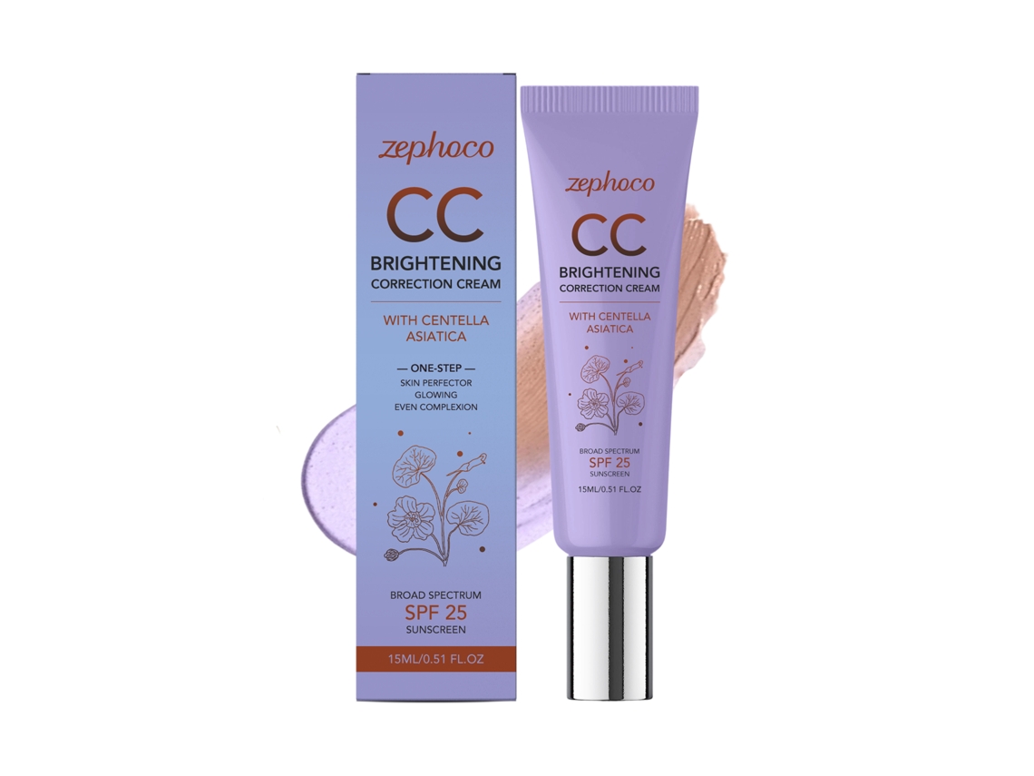 Crema CC termocrómica púrpura para la piel