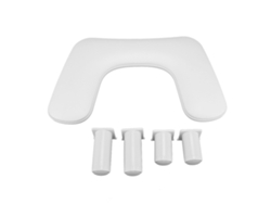 Suporte de braço para unhas Rebe-Two Hands com altura ajustável e almofada em couro PU, em formato de U, portátil para manicure.
