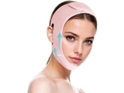 Bandagem Para Lifting Facial V Line Lifting Mask Strap Queixo Face Lift Rosa GERTIZ