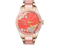 Reloj inteligente Z73, clásico, elegante, con pantalla dual de 1.09 pulgadas, para mujer, ideal para uso diario (dorado)
