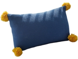 Cojín Esférico Para Sofá, Oficina Y Coche, Azul, Sin Corazón, Decorativo Y Lumbar.