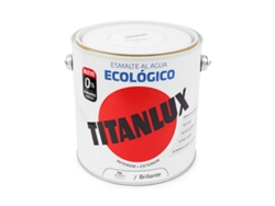 Esmalte Ecologico TITANILUX A Base de Agua (Blanco Brillante - 2,5L)