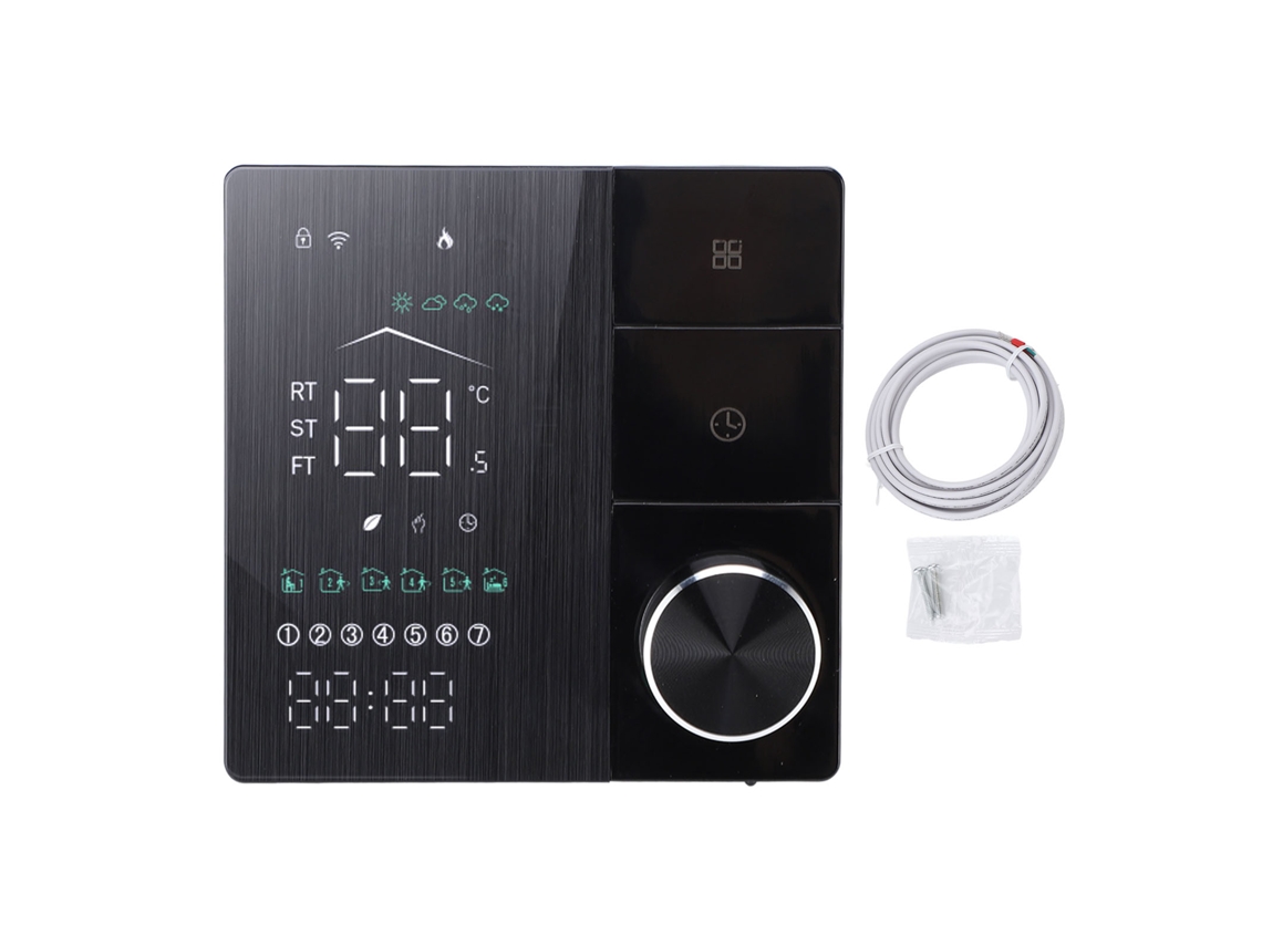 Termostato Inteligente Programable Con Ia Para Calefacción Eléctrica, Control Por Aplicación, Alimentación De 95v-240v.