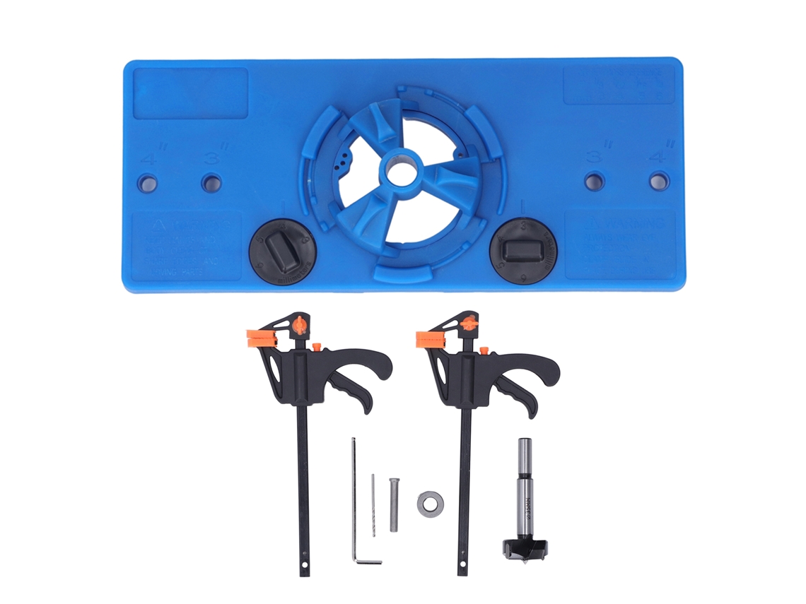 Kit De Plantilla Para Clavos Ocultos De 35 Mm Con 2 Garras En Forma De F Para Taladrar Puertas De Armarios De Abs.
