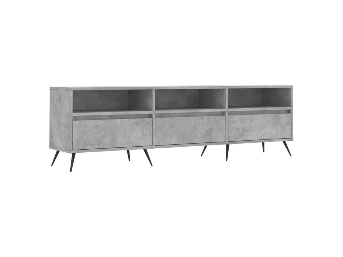 Maison Exclusive - Mueble De Tv Madera Contrachapada Gris Hormigón 150x30x44,5 Cm