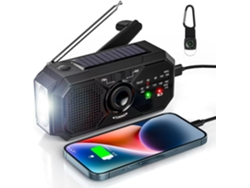Radio portátil solar de manivela Viewleaf, radio AM/FM de emergencia, estación de energía para apagones, cargador USB y botiquín de primeros auxilios