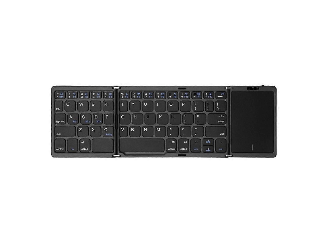 Teclado Portátil Dobrável B089t com Trackpad, Mini Teclado Sem Fio Bluetooth Recarregável para Ios e Windows, Preto. TAISHENGDA