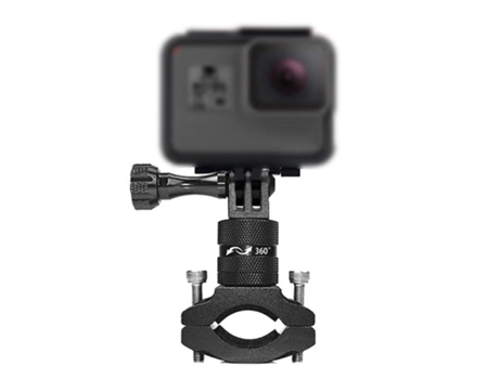 Soporte de manillar de bicicleta de aluminio Ad para Gopro soporte giratorio de 360 grados para cámara de acción Gopro Garmin Xiaomi