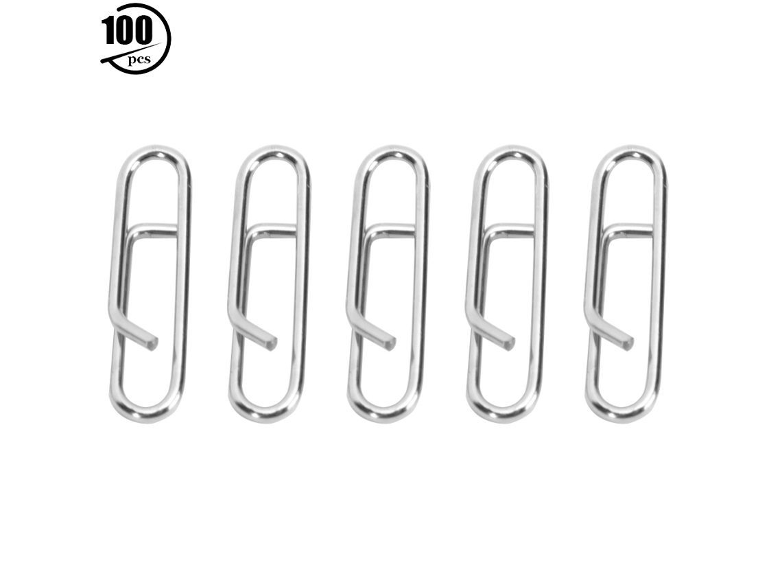 2026rebe-100 Piezas Clips De Acero Inoxidable Ovalado Pin Fuerte Para Pesca Accesorios De Enlace Rápido Interlock