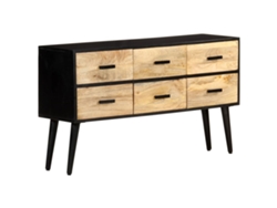 Aparador De Madera Maciza De Mango 110x33x64 Cm