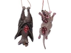 2026-decoraciones Colgantes De Murciélagos Y Rata Para Halloween Fiesta De Vampiros Zombi