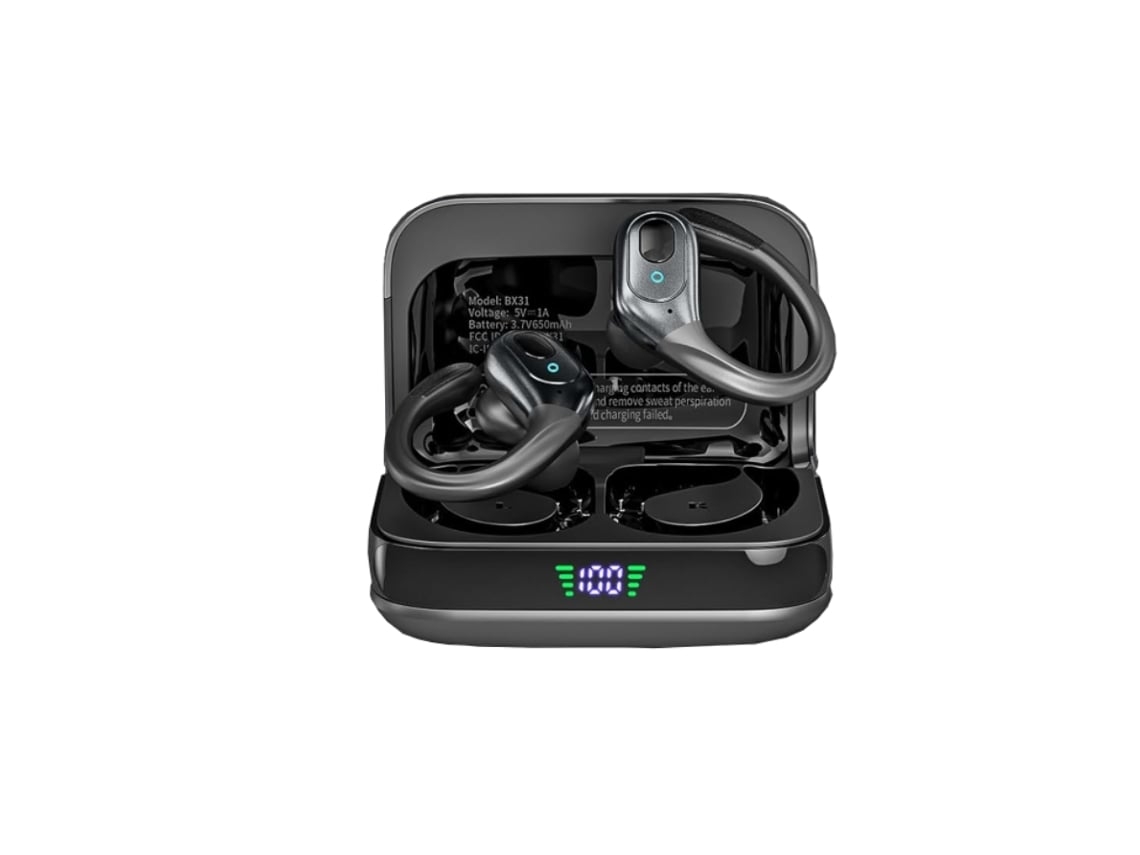 Auriculares deportivos inalámbricos Chronus BX31 con Bluetooth 5.3, 75 horas de reproducción, resistencia al agua IPX7, para iOS y Android.