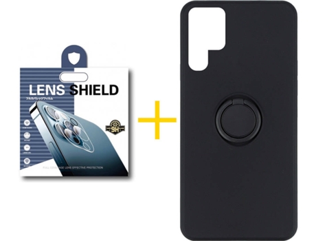 Carcasa + 1 Protector de Cámara para Samsung Galaxy S22 Ultra 5G SKYHE Negro