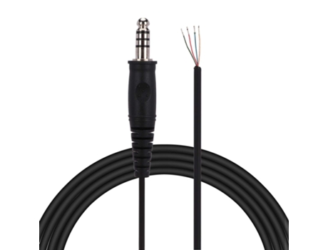Cable de resorte, Cable adaptador de resorte de repuesto DIY, auriculares de aviación, U-174/U, conector militar, longitud del Cable de 40cm