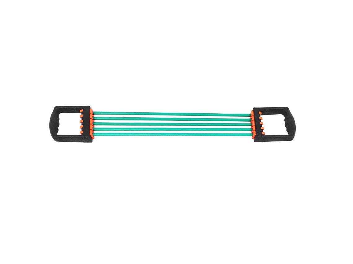 Omni-expandidor De Pecho De Cinco Cauchos Con Resistencia Fuerte Para Gimnasio Fitness Entrenamiento Deportivo Verde