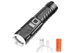 Linterna Xhp90 20000lumens 4modos Ipx8 Banco Energía Manual Negra Yizhood