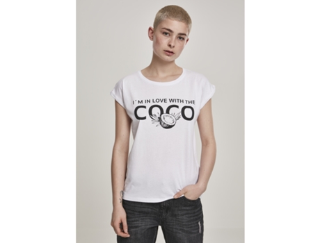 Camiseta de Mujer MISTER TEE (XS - Blanco)