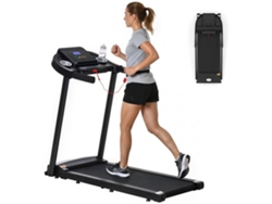 Cinta De Correr De 1,5 Cv, Velocidad De 1 A 12 Km/h, 12 Programas, Pantalla Led Y Soporte Para Teléfono Para Entrenamientos En Casa.