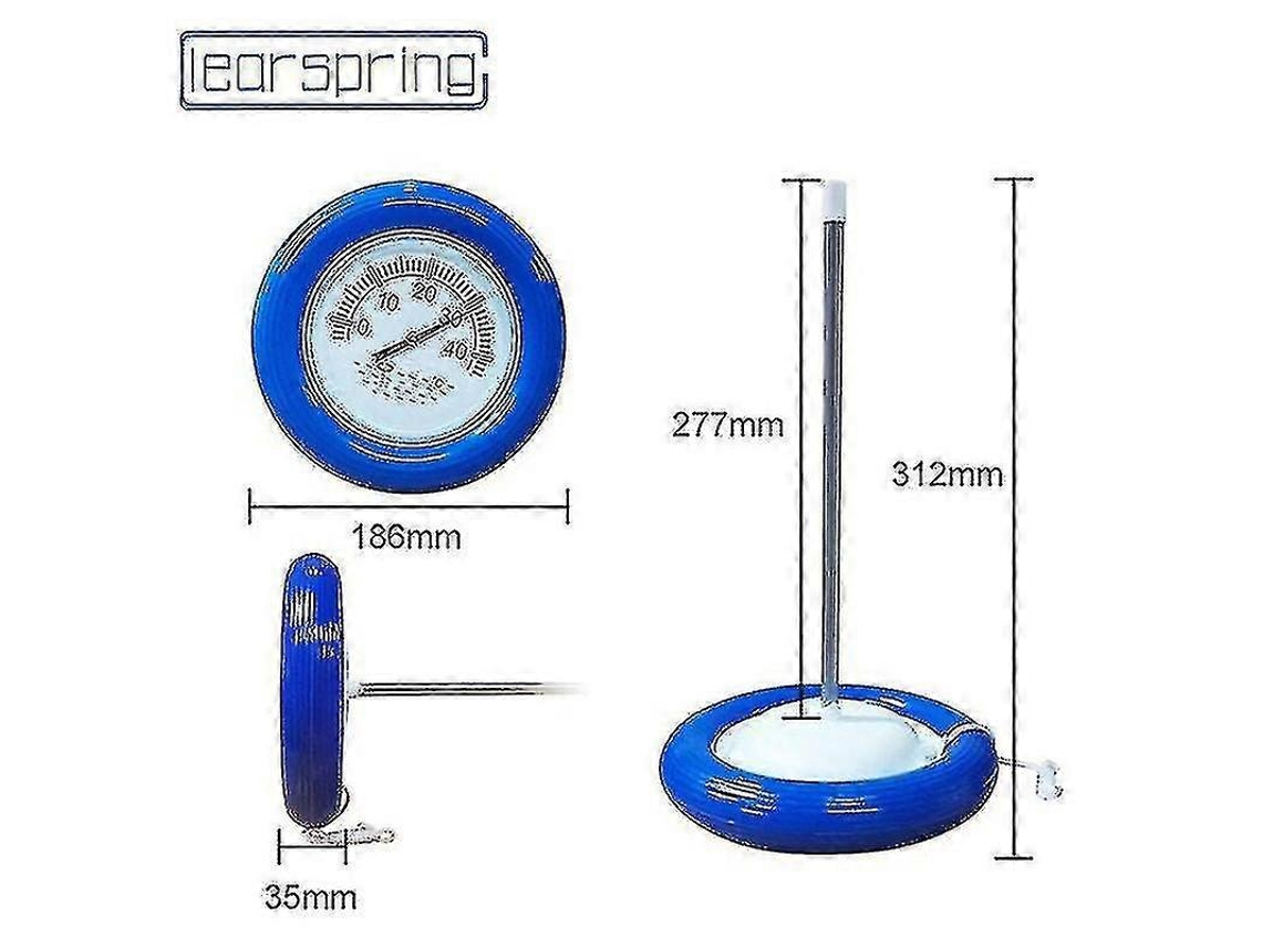 Termómetro flotante para piscina con neumático, termómetro de agua flotante grande con cabezal redondo, detección de agua para bicicletas eléctricas Ly