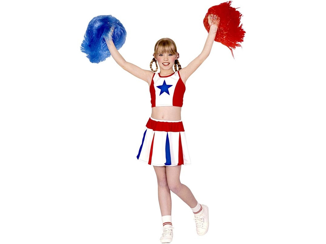 Disfraz de Animadora estrella tricolor para niña