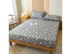 Protector De Colchón Impermeable Czhhmart (sábana Bajera Ajustable) 200 Cm X 220 Cm (con Un Par De Fundas De Almohada) Con Forma De Estrella.