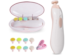Lima eléctrica para bebés, kit de manicura con alicates y esmalte, cuidado de uñas para bebés y niños