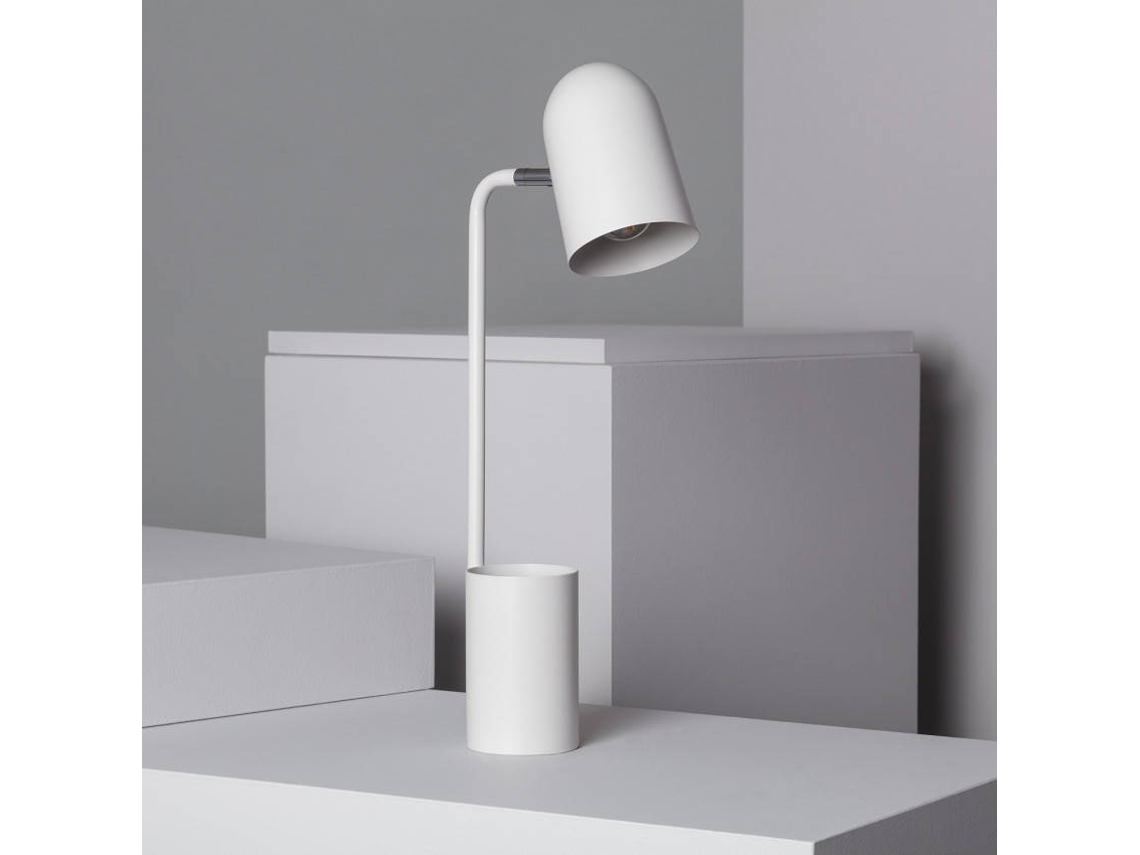 Lámpara de Mesa LEDKIA Waal (Blanco - Metal - 9x18x44 cm)