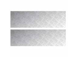 Escalón Rectangular 2 Piezas Plata 100 x 30 cm Aluminio MAISON EXCLUSIVE