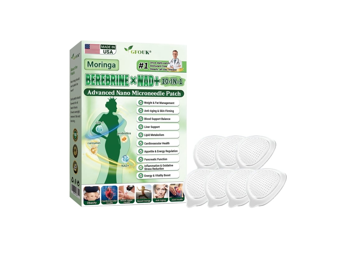 Parche de microagujas de moringa para un efecto reafirmante facial.