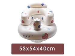 Asiento inflable para bebé, apto para bebés de 3 a 36 meses, con bomba de aire incorporada, color fresa