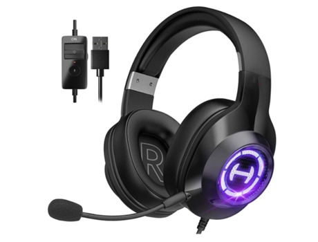 Auriculares Gaming ENZONS para Pc Ps4 con cable USB 7.1 Sonido envolvente Micrófono con cancelación de ruido y L