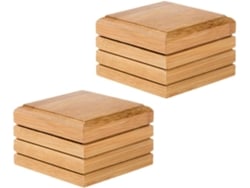 Escorredor De Sabonete De Bambu Para Banheiro, 2 Peças, Leve E, Mantém O Sabonete Seco Na Pia Ou No Chuveiro, Design