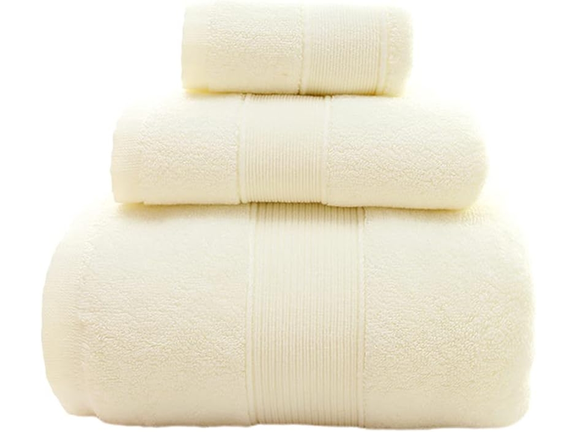 Juego De 3 Toallas De Baño, Toallita Facial, Toalla Cuadrada Transpirable Y Absorbente.